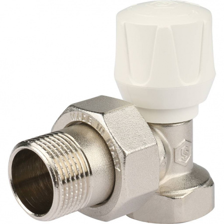 SVR-2102-000020 STOUT Клапан ручной терморегулирующий, угловой 3/4"  фото на сайте Велес-СПМ