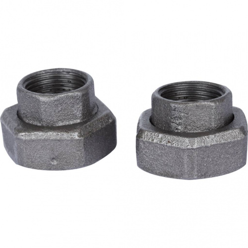 SPC-0010-000025 STOUT Присоединительный комплект для насосов G 1 1/2" x Rp 1" (без прокладок)  фото на сайте Велес-СПМ