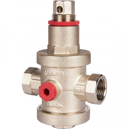 RVS-0008-000015 RVS-0008-000015 ROMMER Редуктор давления PN25 вн/вн 1/2" с выходом под манометр  фото на сайте Велес-СПМ