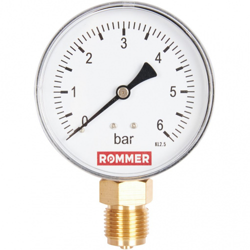 RIM-0010-800615 RIM-0010-800615 Манометр ROMMER радиальный. Корпус Dn 80 мм 1/2", 0...6 бар, кл.2.5  фото на сайте Велес-СПМ