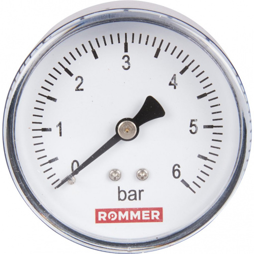 RIM-0009-630608 RIM-0009-630608 Манометр ROMMER аксиальный. Корпус Dn 63 мм 1/4", 0...6 бар, кл.2.5  фото на сайте Велес-СПМ