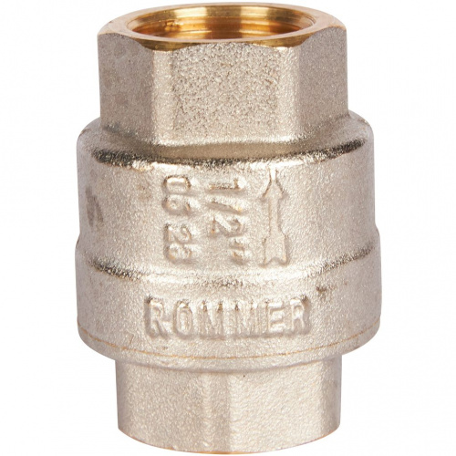 RVC-0002-000015 RVC-0002-000015 ROMMER 1/2" Клапан обратный пружинный муфтовый с пластиковым седлом  фото на сайте Велес-СПМ