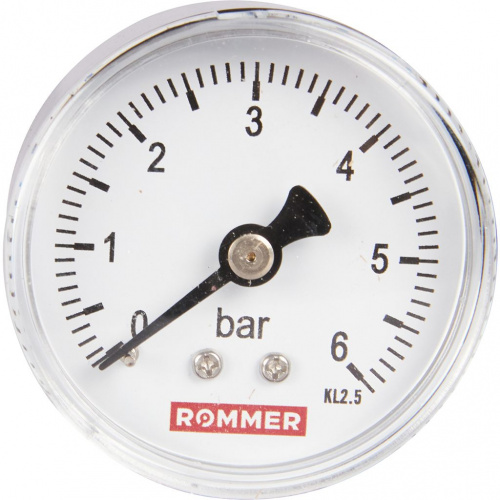 RIM-0009-500608 RIM-0009-500608 Манометр ROMMER аксиальный. Корпус Dn 50 мм 1/4", 0...6 бар, кл.2.5  фото на сайте Велес-СПМ