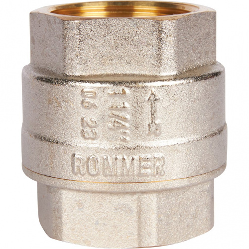 RVC-0001-000032 RVC-0001-000032 ROMMER 1 1/4" Клапан обратный пружинный муфтовый с металлическим седлом  фото на сайте Велес-СПМ