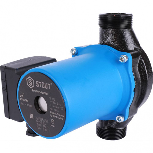 SPC-0001-2580180 STOUT Насос циркуляционный 25/80-180  фото на сайте Велес-СПМ