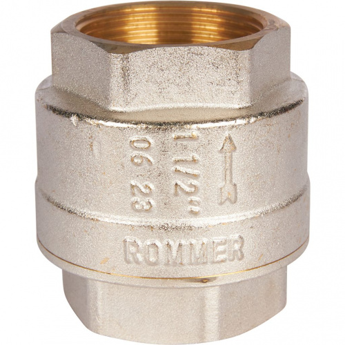 RVC-0001-000040 RVC-0001-000040 ROMMER 1 1/2" Клапан обратный пружинный муфтовый с металлическим седлом  фото на сайте Велес-СПМ