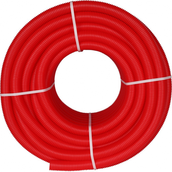 SPG-0002-503525 STOUT Труба гофрированная ПНД, цвет красный, наружным диаметром 35 мм для труб диаметром 25 мм  фото на сайте Велес-СПМ