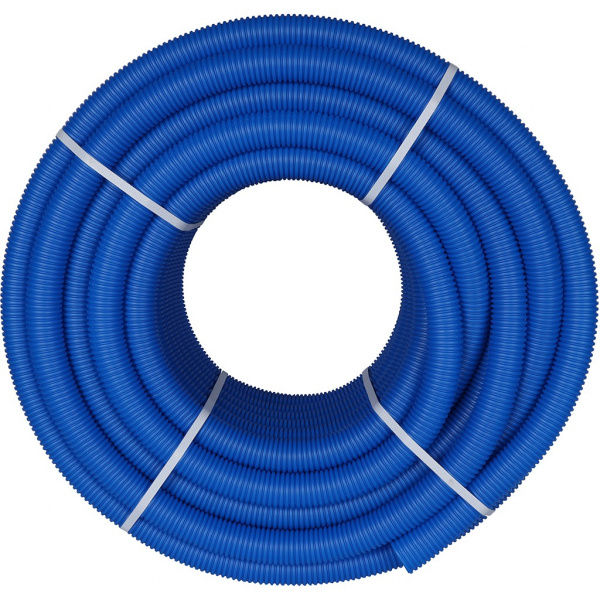 SPG-0001-503525 STOUT Труба гофрированная ПНД, цвет синий, наружным диаметром 35 мм для труб диаметром 25 мм  фото на сайте Велес-СПМ