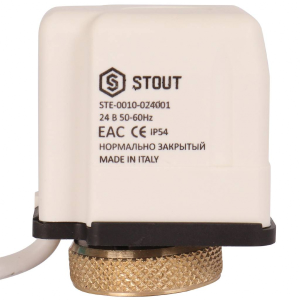 STE-0010-024001 STOUT STE-0010 Электротермический компактный сервопривод, нормально закрытый, 24 В  фото на сайте Велес-СПМ