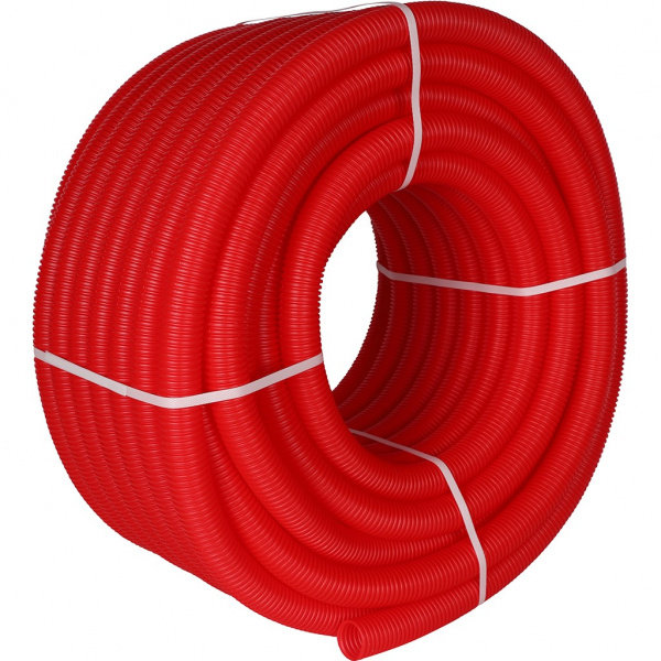 SPG-0002-503525 STOUT Труба гофрированная ПНД, цвет красный, наружным диаметром 35 мм для труб диаметром 25 мм  фото на сайте Велес-СПМ