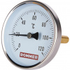 RIM-0001-807515 Термометр ROMMER биметаллический с погружной гильзой. Корпус Dn 80 мм, гильза 75 мм 1/2", 0...120°С  фото на сайте Велес-СПМ