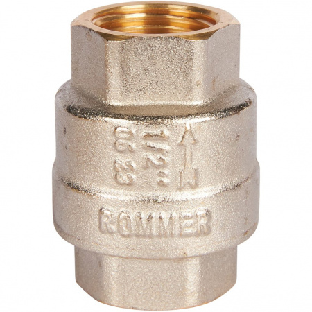 RVC-0001-000015 RVC-0001-000015 ROMMER 1/2" Клапан обратный пружинный муфтовый с металлическим седлом  фото на сайте Велес-СПМ