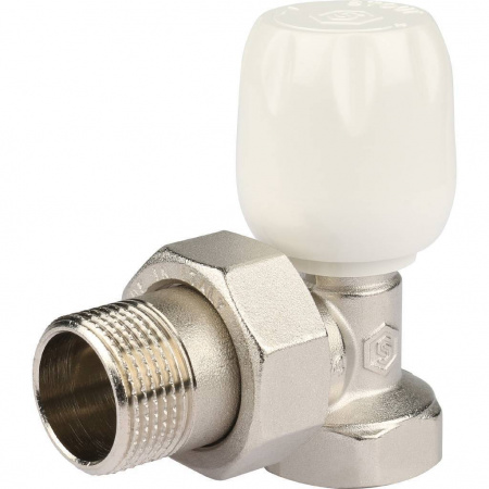 SVRs-1152-000020 STOUT Клапан ручной терморегулирующий с неподъемным шпинделем, угловой 3/4"  фото на сайте Велес-СПМ